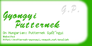 gyongyi putternek business card